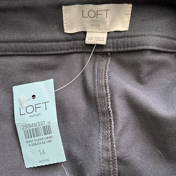 NWT Loft Outlet Grey 14 Petite Skirt - Picture 7 of 8